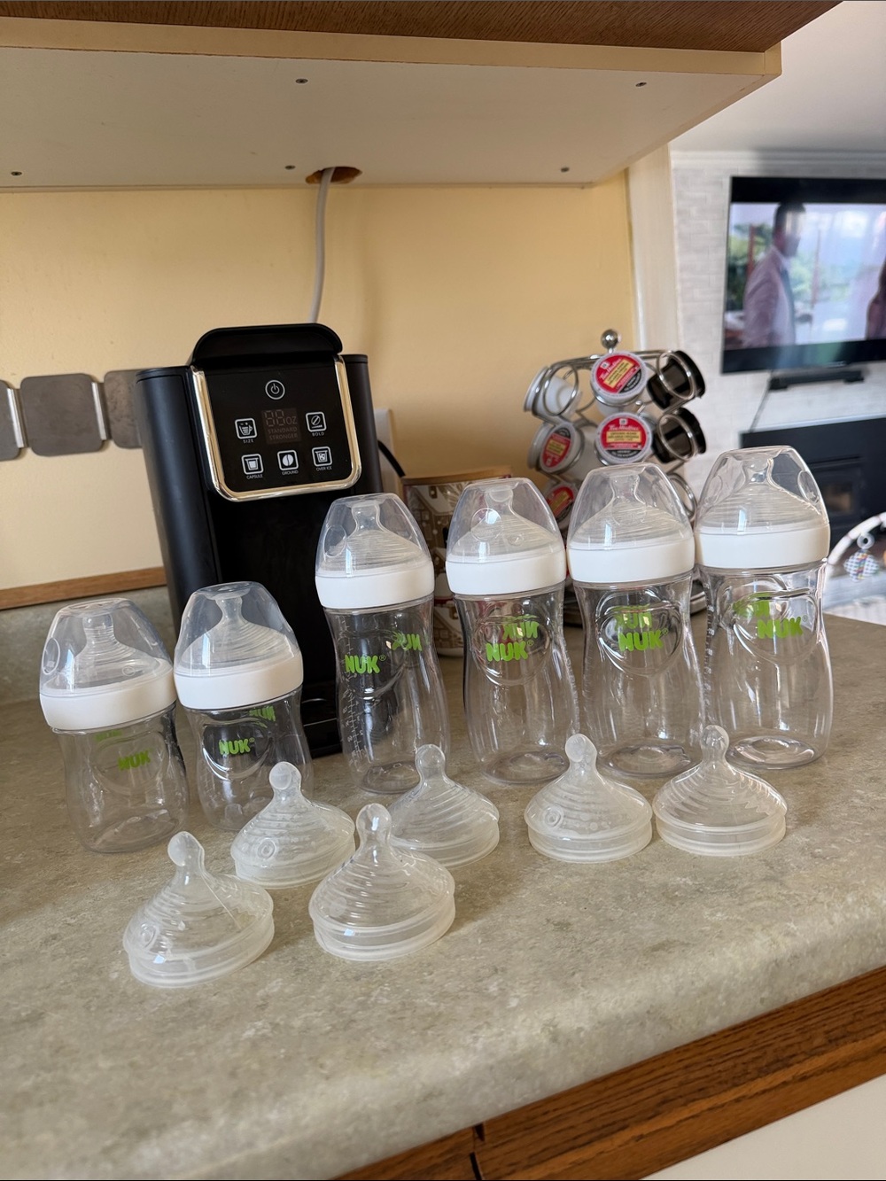 NUK Clear Baby Bottle Set in White
